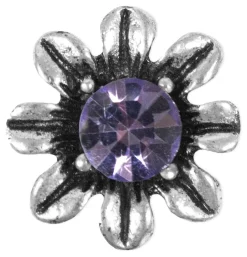 Blumen Collier mit Ohrhängern - Lila