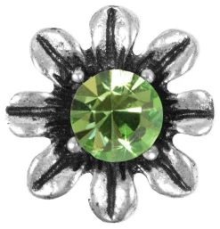 Blumen Collier mit Ohrhängern - Hellgrün