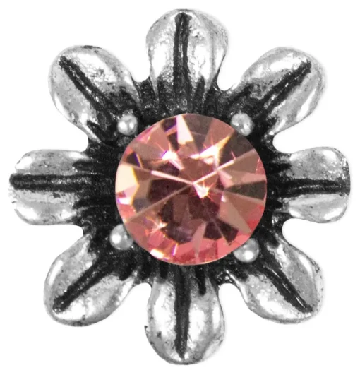 Blumen Collier mit Ohrhängern - Rosa