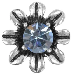 Blumen Collier mit Ohrhängern Hellblau