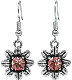 Blumen Collier mit Ohrhängern - Rosa