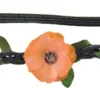 Blumen Haarband mit Blüten und glitzernden Schmucksteinen Apricot