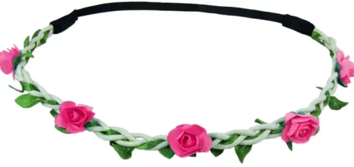 Blumen Haarband "Bella" mit kleinen Rosen | Pink