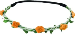 Blumen Haarband "Bella" mit kleinen Rosen | Orange