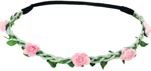 Blumen Haarband "Bella" mit kleinen Rosen | Rosa
