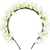 Blumen Haarreif "Ranya" mit Seidenblüten | Creme Weiß