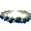 Blumen Haarreif "Rosalie" mit Rosenblüten | Blau