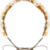 Blumenkranz Elfe zum Binden - Weiß / Apricot
