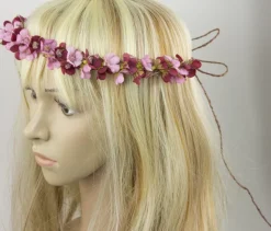 Blumenkranz Elfe zum Binden - Weiß / Apricot