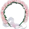 Blumenkranz zum binden mit Rosen - Rosa