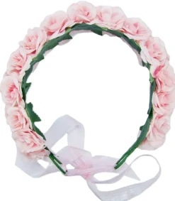 Blumenkranz zum binden mit Rosen - Rosa