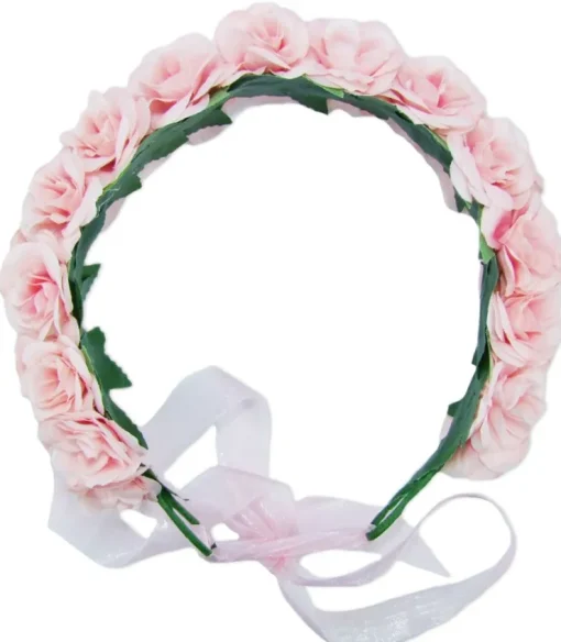 Blumenkranz zum binden mit Rosen - Rosa