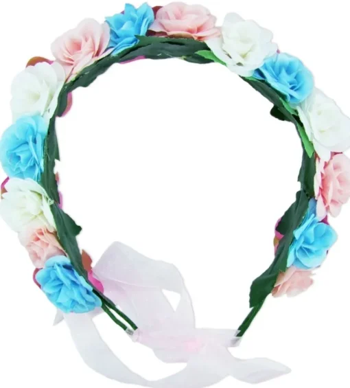 Blumenkranz zum binden mit Rosen - Bunt