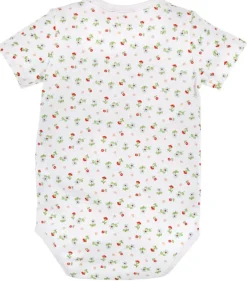 BONDI Baby Body "Blumenallover" 86439 | Mädchen Unterziehbody Weicher Jersey | Weiß