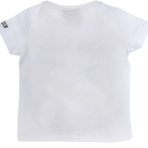 BONDI Baby Jungen Hosenträger Trachten T-Shirt "Lausbub" 91325 | Weiß Blau