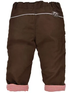 BONDI Baby Jungen Kunstlederhose - lang gefüttert 91586 | Braun