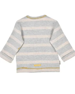BONDI Baby Jungen Langarmshirt "Team Daddy" 94051 | Stripe Grey/Beige