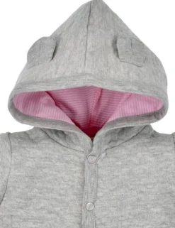BONDI Baby Kapuzenjacke mit Herzallover | 93630 Grau
