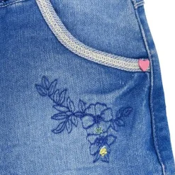 BONDI Baby Kinder Jeansshorts "Butterfly"- Blau | Kurze Jeans