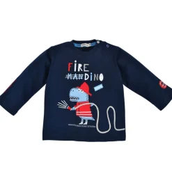 BONDI Baby Kinder Langarmshirt "Fire Dino" 91431 | Navy