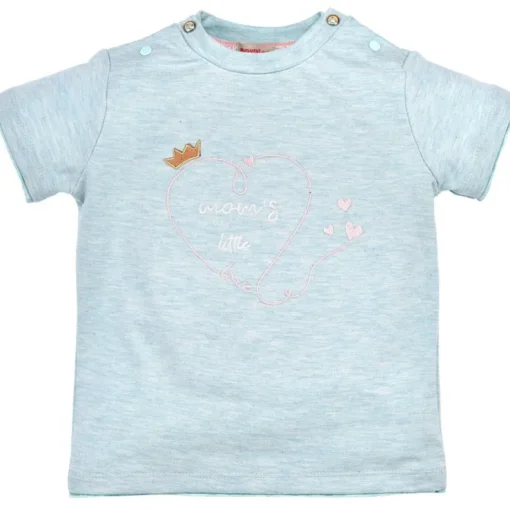 BONDI Baby Kinder T-Shirt "Mom's little love" 86572 - Mint | Kurzarmshirt
