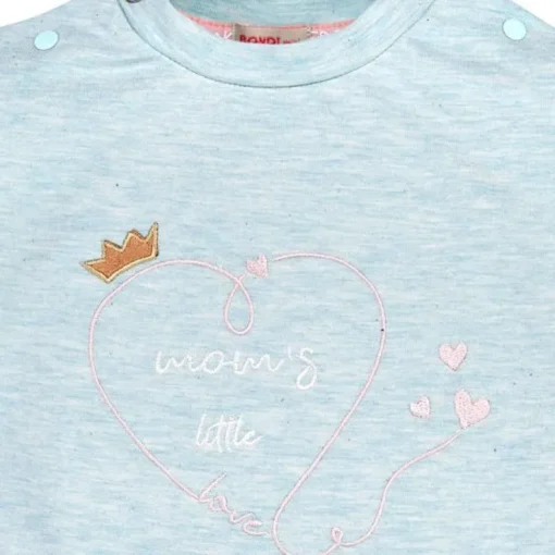 BONDI Baby Kinder T-Shirt "Mom's little love" 86572 - Mint | Kurzarmshirt