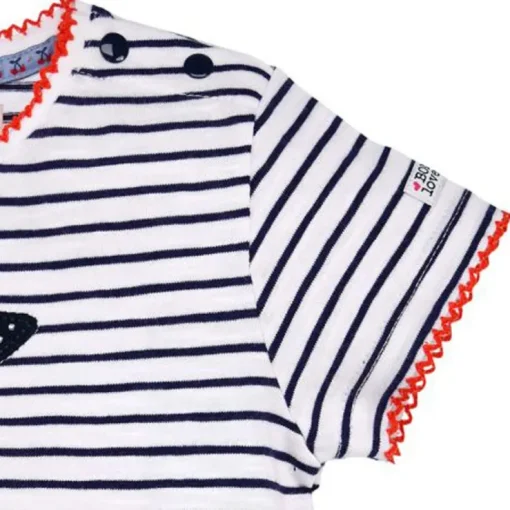 BONDI Baby Kinder T-Shirt "Cherry" 86590 - Weiß / Navy | Kurzarmshirt