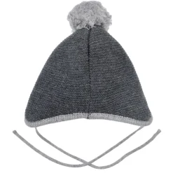 BONDI Baby Kleinkinder Strickmütze "Lausbub" 91584 | Anthra Melange
