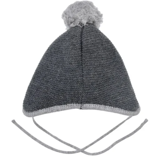 BONDI Baby Kleinkinder Strickmütze "Lausbub" 91584 | Anthra Melange