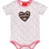 BONDI Baby Kurzarm Body "Herzilein" 86623 | Blumenalloverdruck