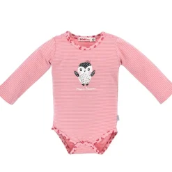 BONDI Baby Langarmbody "Mom's Princess" geringelt 86514 | Rosa