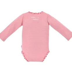 BONDI Baby Langarmbody "Mom's Princess" geringelt 86514 | Rosa