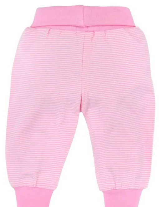 BONDI Baby Leggings geringelt 93633 | Rosa / Weiß