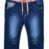 BONDI Baby Mädchen Jeans "Katze" 86656 | Blue denim