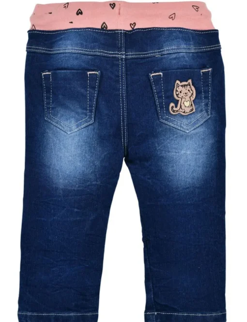 BONDI Baby Mädchen Jeans "Katze" 86656 | Blue denim