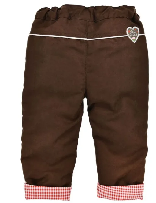 BONDI Baby Mädchen Kunstlederhose "Alpen Queen" 86683 | Braun