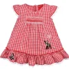 BONDI Baby Mädchen Sommerkleid "Bambi" 86757 | Rot Weiß Kariert
