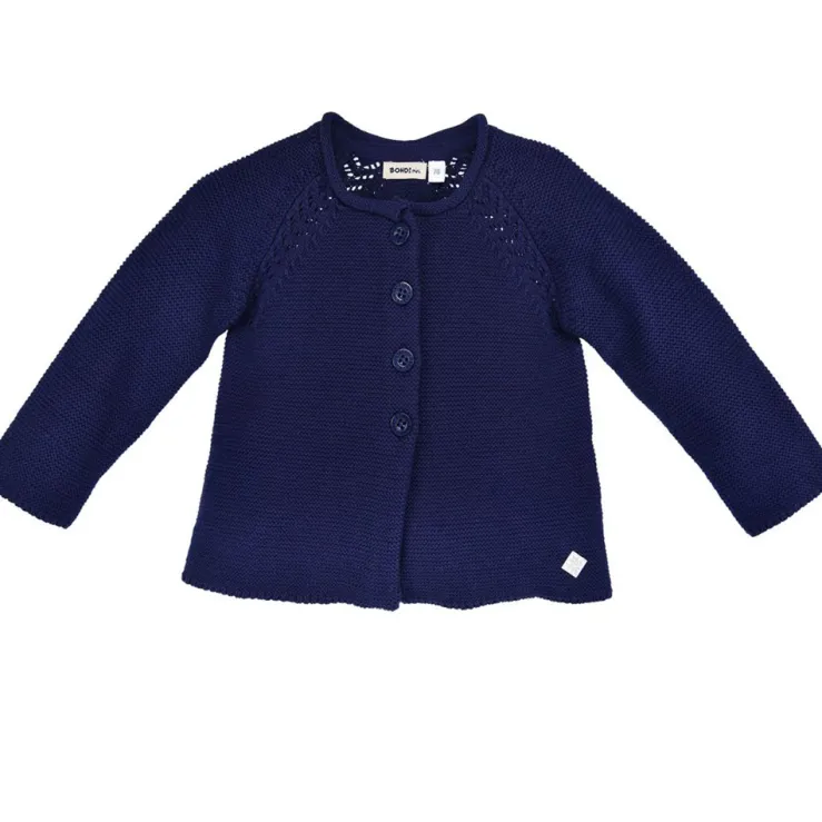 BONDI Baby Mädchen Strickjacke A-Form 86593 | Navy Blau