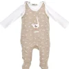 BONDI Baby Strampler "Gänschen" 93959 | gans allover Beige - Babystrampelanzug