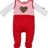 BONDI Baby Strampler "Prinzessin" mit Herz 86557 | Mädchen Overall 2-tlg. Rosa Rot