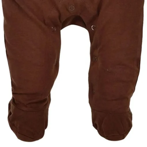 BONDI Baby Strampler "Lausbub" im Lederhosenstyle 91526 - Braun / Grau | Babyset