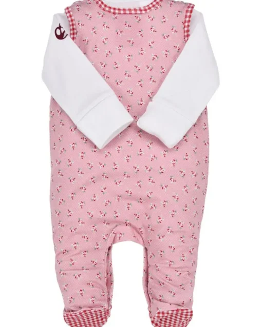 BONDI Baby Strampler Strampelanzug "Blumenallover" 86928 | Rose
