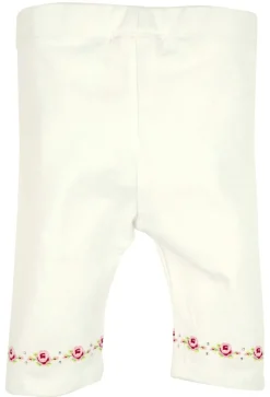 BONDI Capri Legging "Röschen" für Mädchen - Weiß