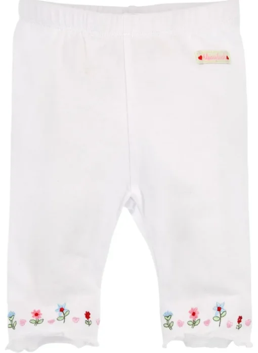 BONDI Caprilegging "Blumenranke" 86445 | Weiß