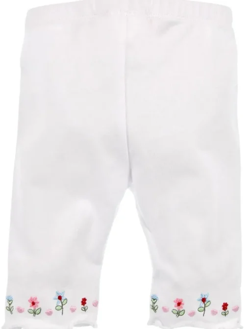 BONDI Caprilegging "Blumenranke" 86445 | Weiß