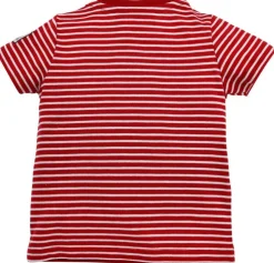 BONDI Gipfelkraxler Trachten Ringel T-Shirt "Rucksack" - Rot
