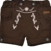 BONDI Jungen Kunstleder Shorts Hose "Gipfelkraxler" 91727 | Braun - Bermuda
