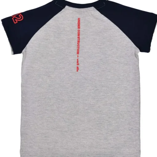 BONDI Jungen Kurzarm T-Shirt "Feuerwehr" 33148 | Grau Melange