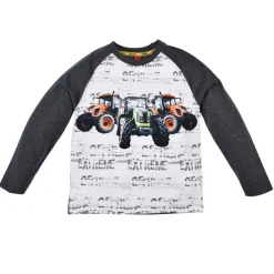 BONDI Jungen Langarmshirt "Big Wheels" 33164 | Anthrazit Melange