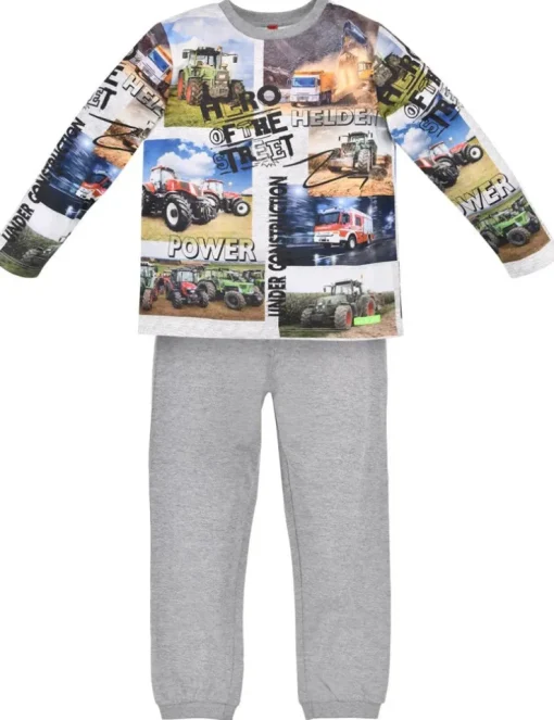 BONDI Jungen Pyjama "Hero of the Street" 33170 | Grey Melange